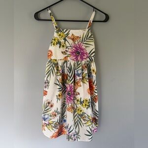 GAP Kids Floral 100% Cotton Dress Sz M  Summer Sundress keyhole tie back